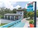 Exterior of the pavilion featuring white pillars and fencing in New Port Richey at 5440 Manatee Point Drive, New Port Richey, FL 34652