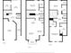 Detailed floor plan showcasing the layout of the three-story townhome at 5520 White Marlin Ct, New Port Richey, FL 34652