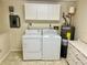 Spacious laundry room equipped with a washer, dryer, water heater, and storage cabinets at 6462 92Nd N Pl # 806, Pinellas Park, FL 33782
