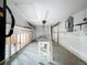 Garage mid-renovation, offering ample space with potential for customized storage and workshop areas, awaiting your design ideas at 7303 Hatteras Dr, Hudson, FL 34667