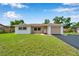 Charming single-story home featuring a well-maintained lawn and inviting curb appeal on a sunny day at 7316 Tangelo Ave, Port Richey, FL 34668