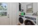 Laundry room with a washer and dryer hookup and a window with outside view at 7424 Grand Blvd, New Port Richey, FL 34652