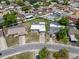 Aerial view of a single-Gathering home in a residential neighborhood, showcasing its surroundings at 7608 Dale Dr, Port Richey, FL 34668