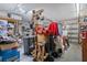 Spacious garage with organized storage solutions and potential for workspace or parking at 8914 Schrader Blvd, Port Richey, FL 34668