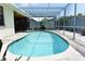 Enjoy a refreshing dip in this lovely pool inside a screened-in lanai at 9003 Lido Ln, Port Richey, FL 34668