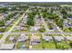 This aerial view shows a well-situated property in a leafy, residential neighborhood at 9016 Unicorn Ave, Port Richey, FL 34668