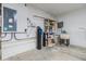 Unfinished basement with utility hookups and storage solutions at 1104 Ketzal Dr, Trinity, FL 34655