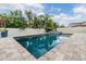 Beautiful backyard pool surrounded by well manicured landscaping at 1104 Ketzal Dr, Trinity, FL 34655