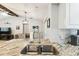 Kitchen sink area features granite countertops, a gooseneck faucet, and stainless steel appliances at 11280 Sedgefield Ave, Spring Hill, FL 34608