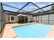 Screened-in pool featuring a patio and outdoor seating, perfect for relaxation and entertaining at 11280 Sedgefield Ave, Spring Hill, FL 34608