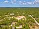 Picturesque aerial view showcasing the property nestled within a serene, natural environment with a clear blue sky backdrop at 12229 Barnevelde Rd, Weeki Wachee, FL 34614