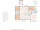 Detailed floor plan showcasing the layout of the home with bedroom, bathroom, kitchen, and living spaces at 12229 Barnevelde Rd, Weeki Wachee, FL 34614