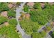 Birds eye view of a community with mature trees and well-maintained streets at 13009 Wedgewood Way # 63-D, Hudson, FL 34667