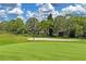 Beautiful green golf course with mature trees surrounding the manicured green at 13009 Wedgewood Way # 63-D, Hudson, FL 34667