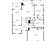 Floor plan showcasing the layout of the first floor, including kitchen, dining, living, and garage at 13772 Dunwoody Dr, Spring Hill, FL 34609