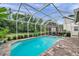 Enclosed swimming pool offers a tranquil escape and a spot for fun in the sun at 1410 Halapa Way, Trinity, FL 34655