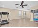 Spacious bonus room is perfect for recreation, fitness, or additional living space at 19326 Long Lake Ranch Blvd, Lutz, FL 33558