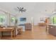 Open concept living space with views of the living room, dining room, and kitchen at 27295 Tarbel Rd, Brooksville, FL 34602