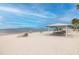 Community beach with picnic tables and seating at 3150 Trident Ter, New Port Richey, FL 34652