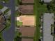 An aerial view showcases the property's position and roof. A red outline highlights the land belonging to this property at 3317 Abigail Ct, New Port Richey, FL 34655
