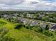 Aerial view showcasing a home with a yard amongst various homes in a suburban neighborhood at 4082 Watson Dr, New Port Richey, FL 34655