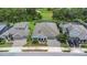 A beautiful home with manicured lawn, brick driveway, and many trees at 4287 Woodland Retreat Blvd, New Port Richey, FL 34655
