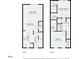 Detailed floor plan showcasing the layout of the home's living spaces, bedrooms, and bathrooms on two floors at 6240 Fairmont Ln, Palmetto, FL 34221