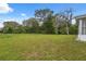 Large backyard featuring ample grass and mature trees at 8340 Saint Marks Ct, Hudson, FL 34667