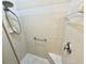 Stand-up shower with a seat at 18142 Baywood Forest Dr, Hudson, FL 34667