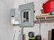 Electric breaker box in the basement for managing the home's electrical circuits at 10029 Freestone Ln, Port Richey, FL 34668