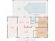 Home floor plan showing layout and dimensions of rooms at 10029 Freestone Ln, Port Richey, FL 34668