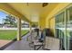 Covered patio with furniture at 12026 Penguin Ave, Weeki Wachee, FL 34614
