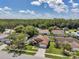 Stunning aerial view of a house surrounded by lush greenery, showcasing the property's prime location and serene neighborhood setting at 2048 Ground Squirrel Dr, New Port Richey, FL 34655
