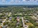 Expansive aerial view of the neighborhood and surrounding areas under a blue sky with scattered clouds at 2404 Knoll Dr, Spring Hill, FL 34608