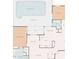 Detailed floor plan showcasing layout with primary bedroom, kitchen, and swimming pool at 2404 Knoll Dr, Spring Hill, FL 34608