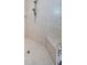 Close up of the ceramic tile walk-in shower with dual shower heads at 2987 Wentworth Way, Tarpon Springs, FL 34688