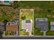 Birds-eye view of property's layout, showcasing the home, yard, and surrounding neighborhood at 4567 Great Lakes S Dr, Clearwater, FL 33762