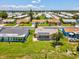 Aerial view of a well-maintained home with a spacious backyard at 4567 Great Lakes S Dr, Clearwater, FL 33762