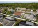 Bird's-eye view captures homes with pools, fencing, and green spaces in a well-established residential area at 4752 Weasel Dr, New Port Richey, FL 34653
