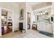 Spacious bathroom features dual sinks and vanities, and separate toilet area at 5121 Delacroix Dr, Brooksville, FL 34604