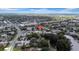 Scenic aerial view of a charming neighborhood with a beautiful waterway at 7133 Box Elder Dr, Port Richey, FL 34668