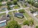 Beautiful aerial view of the property showcasing the home's layout and expansive fenced backyard at 10091 Bannister St, Spring Hill, FL 34608