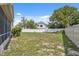 Spacious backyard with a well-maintained lawn and a privacy fence, perfect for outdoor activities and relaxation at 10091 Bannister St, Spring Hill, FL 34608