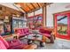 Cozy lounge area featuring comfortable seating, rustic decor, and a selection of cold drinks at 10115 Ringling St, New Port Richey, FL 34655