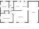 An easy-to-read floor plan showing the home layout, including a living room, bedrooms, and kitchen at 11524 Meadow Dr, Port Richey, FL 34668