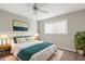 Cozy bedroom with serene decor, featuring a comfortable bed and natural light at 13125 Jessica Dr, Spring Hill, FL 34609