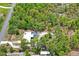 Aerial view showcases the home and its screened in pool at 13345 Convent Garden Rd, Brooksville, FL 34613