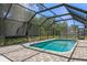 Screened in pool with clear blue water, offering an inviting oasis for summer fun at 2152 Danforth Rd, Spring Hill, FL 34608