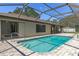 Covered pool area with access to the house, providing a perfect setting for outdoor entertaining and relaxation at 2152 Danforth Rd, Spring Hill, FL 34608