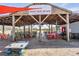 Spacious outdoor pavilion area with seating arrangements under a covered roof, perfect for dining outdoors at 3450 Ferrell St, New Port Richey, FL 34655